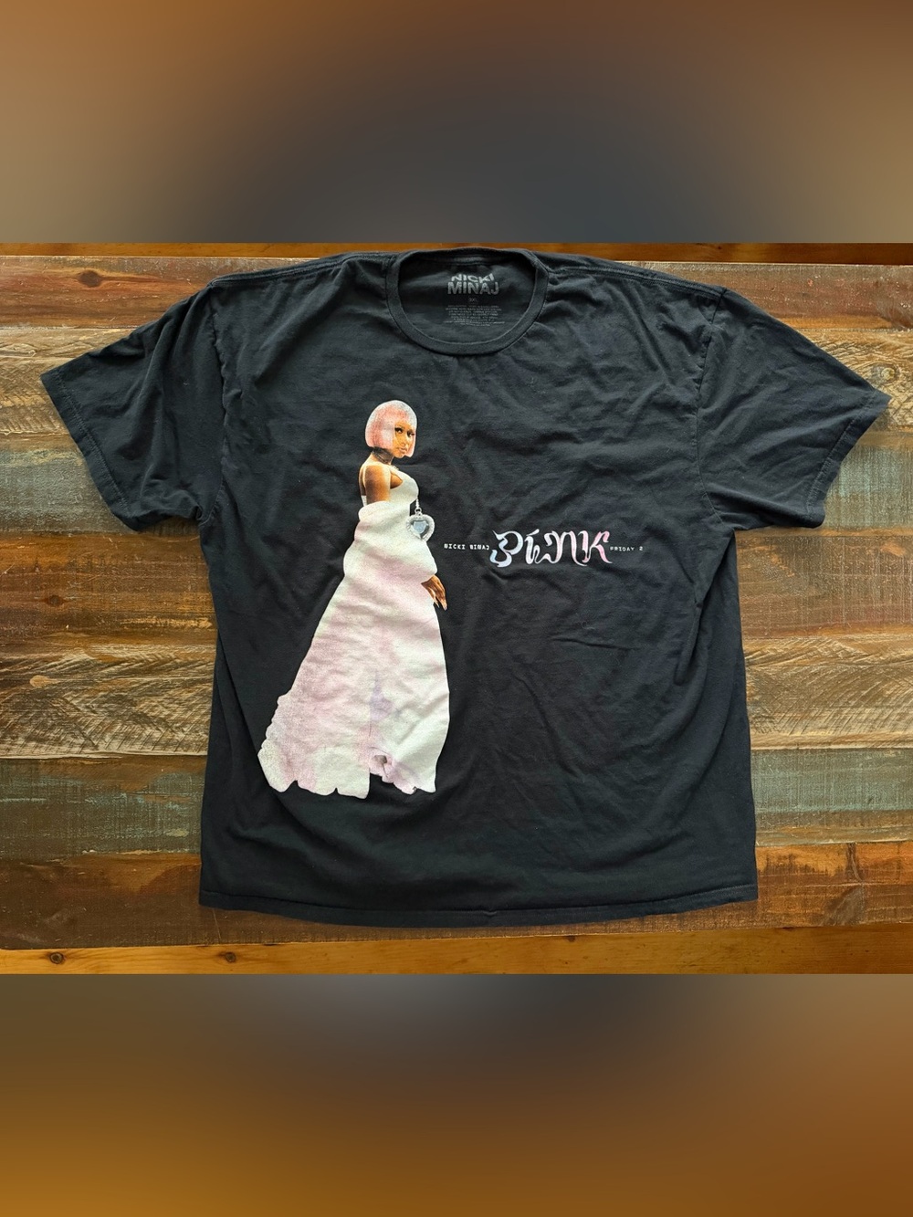 Nicki Minaj Unisex 2XL Black Pink Friday Concert Merch T-shirt | SKU 0717